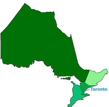 map of Ontario regions